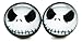 Jack Face - The Nightmare Before Christmas Stud Post Earrings - New - Pair!