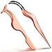 Blulu 2 Pieces False Eyelashes Applicator Tool Eyelash Extension Tweezers Remover Clip Nipper (Rose Gold)