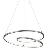 Kuzco Lighting PD11119-AS Twist - 28W LED Pendant-4.75 Inches Tall and 19 Inches Wide, Finish Color: Antique Silver