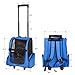 Peach Tree Pet Travel Rolling Backpack Rolling Carrier for Dogs Pet Carrier with Wheels Rolling Pet Travel Tote Airline Approved