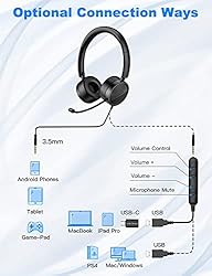 Link Dream USB Headset with Microphone Noise