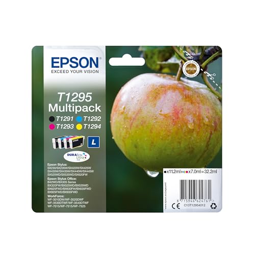 Epson C13T12954022 Original Tintenpatronen Pack of 4, Mehrfach-Packung (Schwarz, Gelb, Magenta, Cyan)