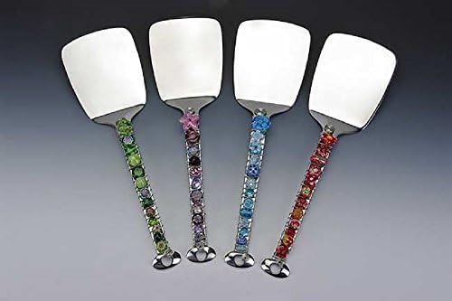 One Glass Bead Wire Wrapped Stainless Steel Serving Spatula
