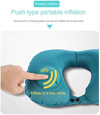 U Shaped Inflatable Buckwheat Travel Neck Pillow Super Soft Sleep