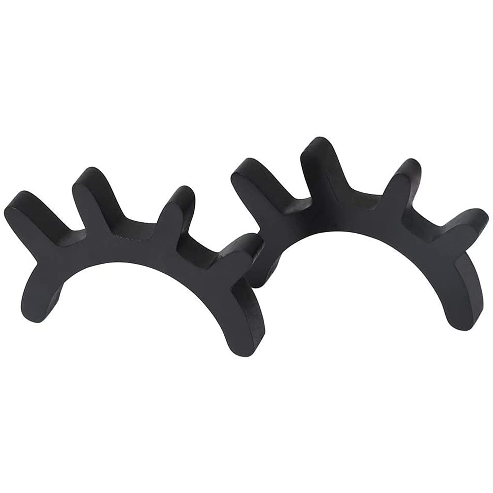CENPEK 2 Pairs of Cute Wooden Eyelash Wall Sticker Baby Kids Children Room Decor (Black)