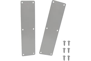 Shengsenfu 2Pcs Door Finger Push Plate, Fire Door Finger Plate/Push Plate 300 x 80mm Stainless Steel Brushed Plate Door