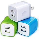 USB Wall Charger, Charging Plug HopePow 3-Pack USB 5V/2.1A Home Travel Wall Charger Adapter Plug for iPhone 7, 7 plus, 6, 6s, 5, 5S, iPad, iPod, Samsung S5 S6 S7 Edge, Google Pixel, HTC, LG, NOKIA