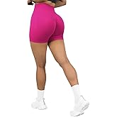 SUUKSESS Women Seamless Booty Shorts Butt Lifting High Waisted Workout Shorts