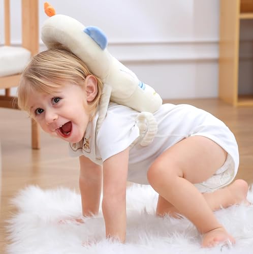 Bambebe Head Protection for Babies Soft Anti-Fall Pillow Child Head Protector Children Adjustable Backpack Head Saver Babies Helmet First Steps Backpack Anti-Fall Children (Astronaut)