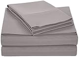 AmazonBasics Microfiber Sheet Set - Queen, Dark Grey