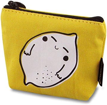 Lemon Yellow Fabric Fancy Linen Coin Purse for Gift and Multifunction Organizer