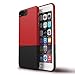 Iphone 7 Plus Slider Case, SameTech Luxury Hit Color Patchwork Hard PC Case 2 IN 1 splicing Case Cover+ 1pcs Tempered Glass tempered glass Screen Protector (Red&Black)