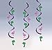 Creative Converting Flamingo & Palm Dizzy Danglers Flamingos and Palm Trees Hanging Party Decor, One Size, Multicolor