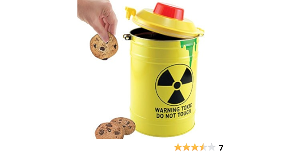 Download Amazon Com Toxic Waste Security Warning Alarm Cookie Jar Bio Hazard Barrell Kitchen Dining