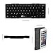 EC Technology Foldable Bluetooth Keyboard, Ultra Slim Portable Wireless Keyboard with Pocket-size, Ergonomic Design, for IOS/Android/Windows - Black