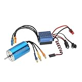 Jrelecs 2845 3100KV 4P Sensorless Brushless Motor & 45A Brushless ESC Electronic Speed Controller for 1/14 1/16 1/18 RC Ca (2845 3100KV)