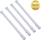 AIZESI 6PCS Tension Rods Spring Rod 16 to 28 inch Tier Valance Curtains Rod for Kitchen Window Bathroom (23.6"-43.3"/60-110-4PCS)