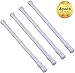 AIZESI 6PCS Tension Rods Spring Rod 16 to 28 inch Tier Valance Curtains Rod for Kitchen Window Bathroom (23.6"-43.3"/60-110-4PCS)