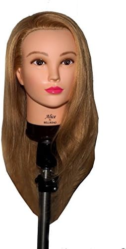 Bellrino 24 " 100% Human Hair Cosmetology Mannequin Manikin Training Head with Human Hair (BLONDE - ALICE)