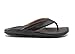 OLUKAI Hiapo Men's Leather Beach Sandal, Crafted Materials, Lightweight & Durable, All-Day Comfort & Support, Black/Black, 9