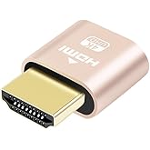 DTECH 4K HDMI Dummy Plug Display Emulator Headless Ghost Adapter Compatible with Windows Mac OSX Linux Support 4kx2k 2160P 10