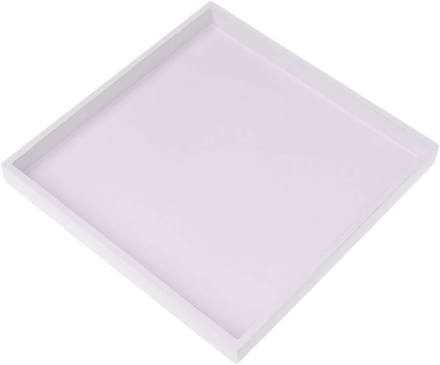 Youlin Rectangular Wooden Tray 20 x 20 cm White