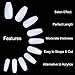 ECBASKET 500pcs Coffin Nails Long Ballerina Fake Nails 10 Sizes Full Coverage Acrylic False Nail Tips for Nail Salons or DIY Nail Art at Home (White)