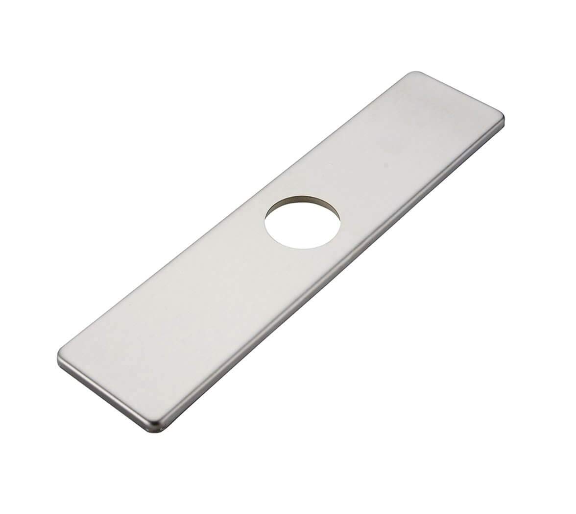 Homevacious 10 Inch Square Kitchen Sink Faucet Hole Cover Deck Plate Escutcheon Brushed Nickel