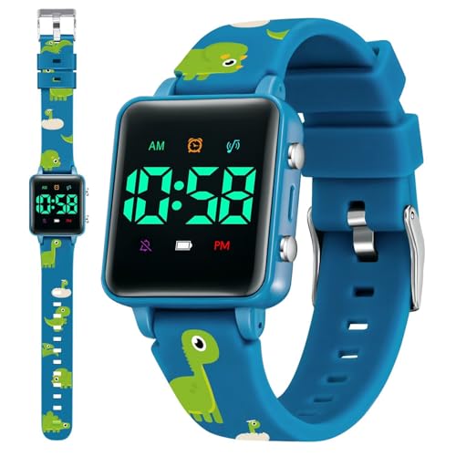 Potty Training Watch for Toddlers, Upgrade Magnetic Charging Potty Reminder with Music/Vibration/Colorful Lights Countdown, Cute Pattern Silicone Strap, Waterproof Kids Digital Watch, Gift for Kids