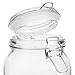 Best Choice Products Set of 5 Clip Top Glass Storage Mason Jars w/10 Reusable Stickers and Chalk for Labeling - Clear