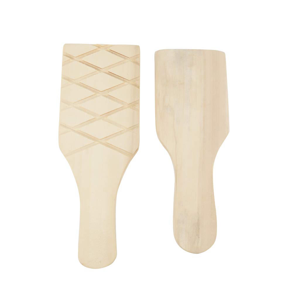 Wooden Clay Paddles, 7.9 x 2.8in, 7.2 x 2.8in 2Pcs Pottery Wood Board, Clay Modelling Tools Mud Tool Board Cover Sculpture Flat Board Pad Pottery Tool