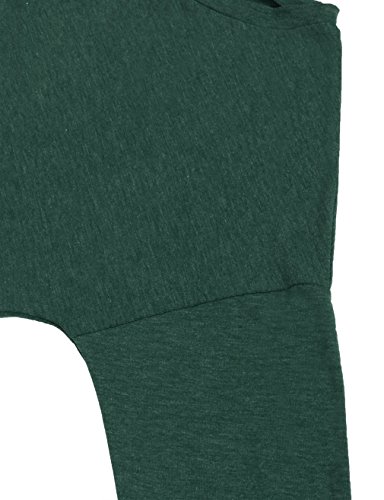 UXELY Teen Girls Full Sleeve Tunic Tops,Solid Tshirts For Women,Green XL - Thumbnail 2