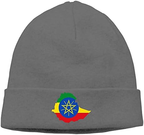 BMSelf Mens&Womens Ethiopia Flag Fashion Outdoor Daily Beanie Hat Skull Cap DeepHeather