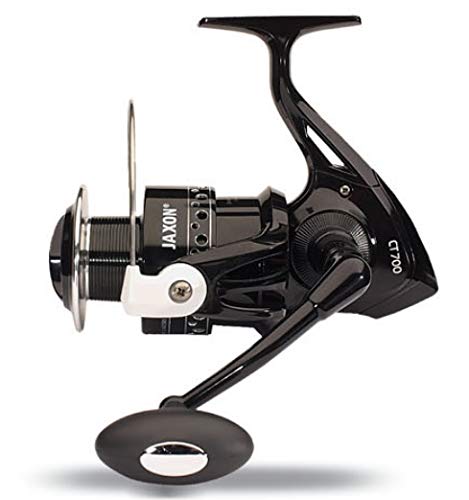 Jaxon Top Catfish CT Fishing Reel, Spin Reel, Large Line Capacity, 5 Bearings, 4.1:1 Gear Ratio, 0.40 mm/485 m Line, Black