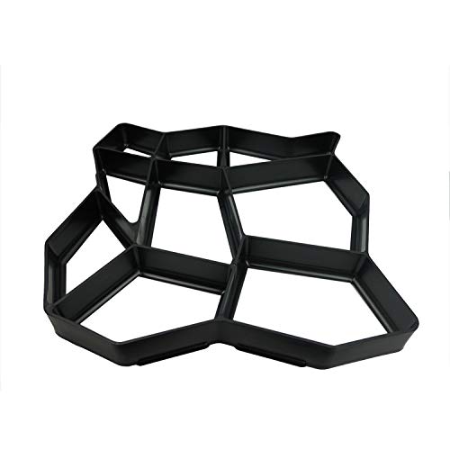 Proshopping Concrete Pavement Mold, Garden Walk Maker, Large Path mold, Reusable DIY Paving Mould, Plastic Pathmate Stone Mold - for Patio Paving Cement Brick Stone Road (Size 13.7"x13.7"x1.4") - Thumbnail 6