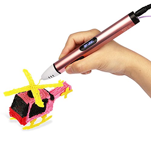 UPC 600316298650, Soyan Low-Temp 3D Pen for Kids With PCL Filament Samples and Drawing Stencils (Rose Gold)