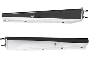 EASYINST 30" Heavy Duty Spring Loaded Chrome Mud Flap Hangers for Semi Trucks All in One Kit - Straight - Bolt Spacing: 2" - Kit Contains All Hardware for mounting Flaps - 1 Pair (2 PCS)