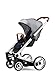 Mutsy Igo Urban Nomad Stroller, Black Chassis, White/Blue