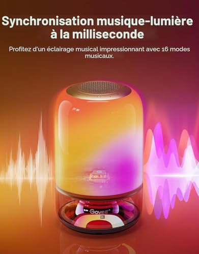 Govee JBL 2 Pro x JBL Table Lamp: Wireless Smart Lamp with Speaker, Light-to-Music Sync, 16 Music Modes and 100+ Scene Modes, Matter Compatible, Customizable
