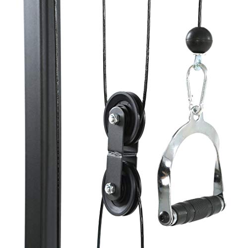 GiODLCE Cable Crossover Machine Fitness Functional Trainer with Heavy Duty Rotating Pulleys Multi-Grip Pull-Up Workout Station - Thumbnail 4