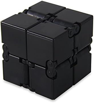 XingTY Infinite Cube Decompression Magic Square Infinite Flip Rubik's Cube Stress Reducer for ADHD Kids Students Adult (Plastic Black)