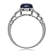 Genuine Lapis White Gold Plated 925 Sterling Silver Celtic Knot Solitaire Ring