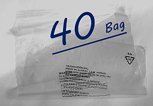 Clear Poly Bags Size 18'' x 22'' (457mm x 559mm) with Suffocation Warning in 5 Languages, Self Seal, Polypropylene Bags, Warning Notice, resealable Flap, Ideal for Packing and FBA (40)