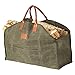 Sackliin Heavy Duty Waxed Canvas Log Carrier, Firewood Carrier Tote Bag, Wood Carrier for firewood, Close End - no Mess, Fireplace Wood Stove Accessories (Khaki)