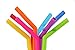Wide Smoothy & Tumbler Straws Pack of 8pcs + 2 Brushes. Long, Wide and Collapsible; Eco Friendly; Plastic Free Straws with Bio - Degradable Cotton Canvas Pouch - No Plastic Taste & Smell.
