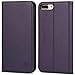 SHIELDON iPhone 8 Plus Case, iPhone 7 Plus Wallet Case, Genuine Leather iPhone 8 Plus Flip Magnetic Cover Card Slots Holder Kickstand TPU Shockproof Case Compatible with iPhone 7Plus - Dark Purple