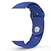 HuanlongTM New Soft Silicone Sport Style Replacement Iwatch Strap Band for Apple Wrist Watch Series 1 Series 2 (Royal Blue 42mm S/M)