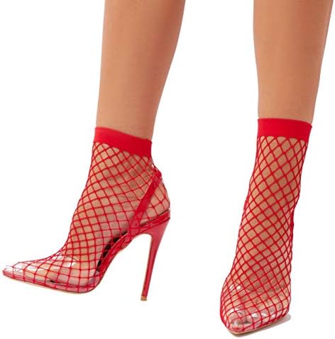 Public Desire Womens Wink Perspex Fishnet Heels Shoes