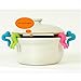 Creative Kitchen Tool Gadget Pot Spill proof Lid Stand Heat Resistant Holder - Set of 2 (Green)