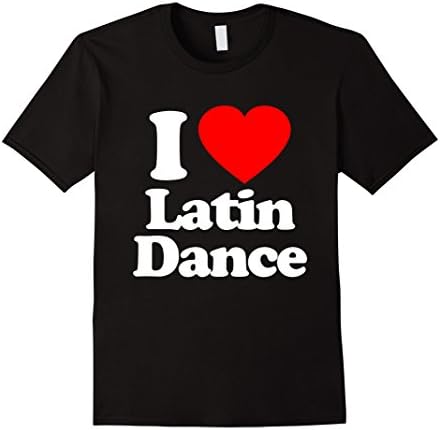 Mens Love Heart Latin Dance Funny T-Shirt 3XL Black